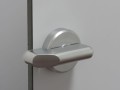 Okucia do kabin WC - blokada WC z uchwytem - kolor stal nierdzewna - znal