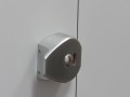 Okucia do kabin WC - blokada WC z uchwytem - kolor stal nierdzewna - znal