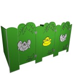 Kabiny sanitarne WC dla przedszkoli z płyty HPL KIDS JUNGLE